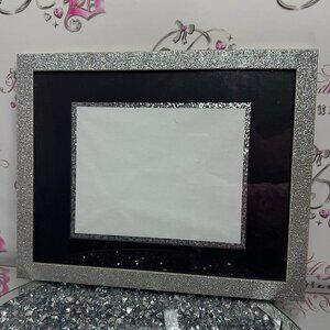 Frame sparkly large picture frame wall hanging Michaels silver glitter shimmer